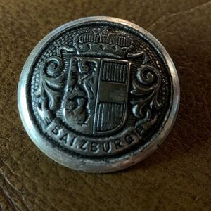 Vintage Ges VW Gesch stamped Salzburg garment buttons, set of 4